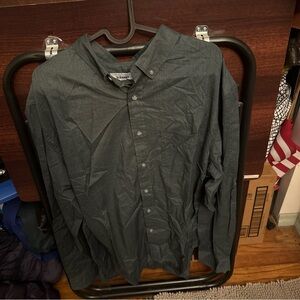 Old Navy Men's Charcoal green Casual Button-Down Shirt